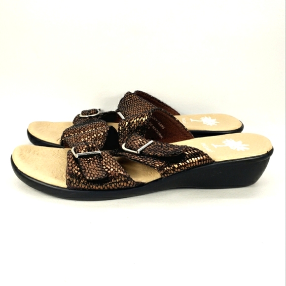 Ingaro NEW! Bucky Metallic Brown, Slip On, Adjustable Straps Sandal. Women's 8M - Picture 7 of 12